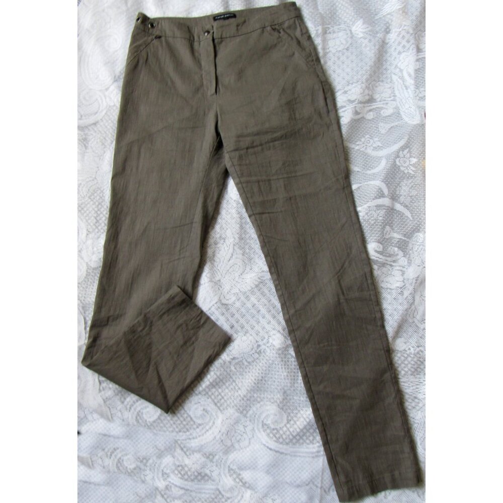 Sarah Pacini Women Pants,  tag size 1, waist 29.5in, made in Italy, linen blend
